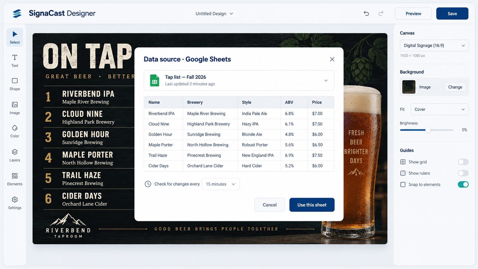 Google Sheets — concept preview 1 of 1